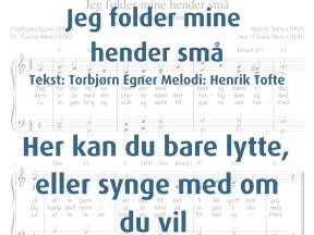 Jeg folder mine hender